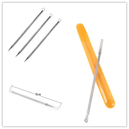 4pcs Blackhead Comedone Acne Blemish Extractor Remover Face Care Antibacterial  Black Head Pimples Acne Needle Tool Hot