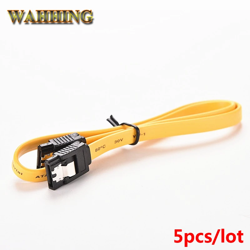 5 Pack Lot 16/" Serial ATA SATA Straight to Straight DATA HDD Hard Drive Cable