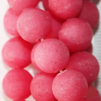 

10 mm Matte Blush Quartz - Round 10 mm Colored Quartz beads, Semi Precious Gemstone Beads - Full Strand 15"