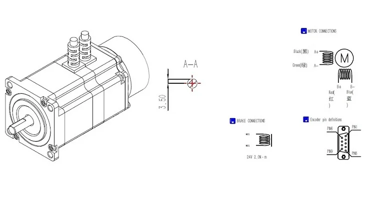 JMC 1,8 степени Nema 23 шаговый двигатель замкнутая петля система с кодированием для ЧПУ millimg машина 57J1854EC-1000