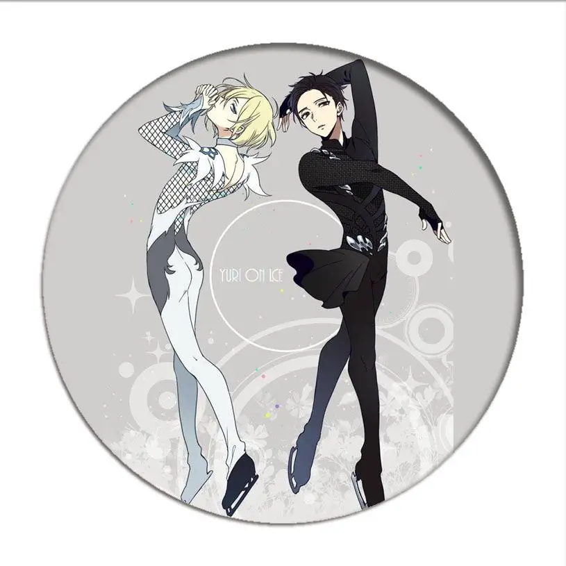 Аниме Yuri on Ice Victor значок косплея Katsuki Plisetsky искусственные сумки Значки для