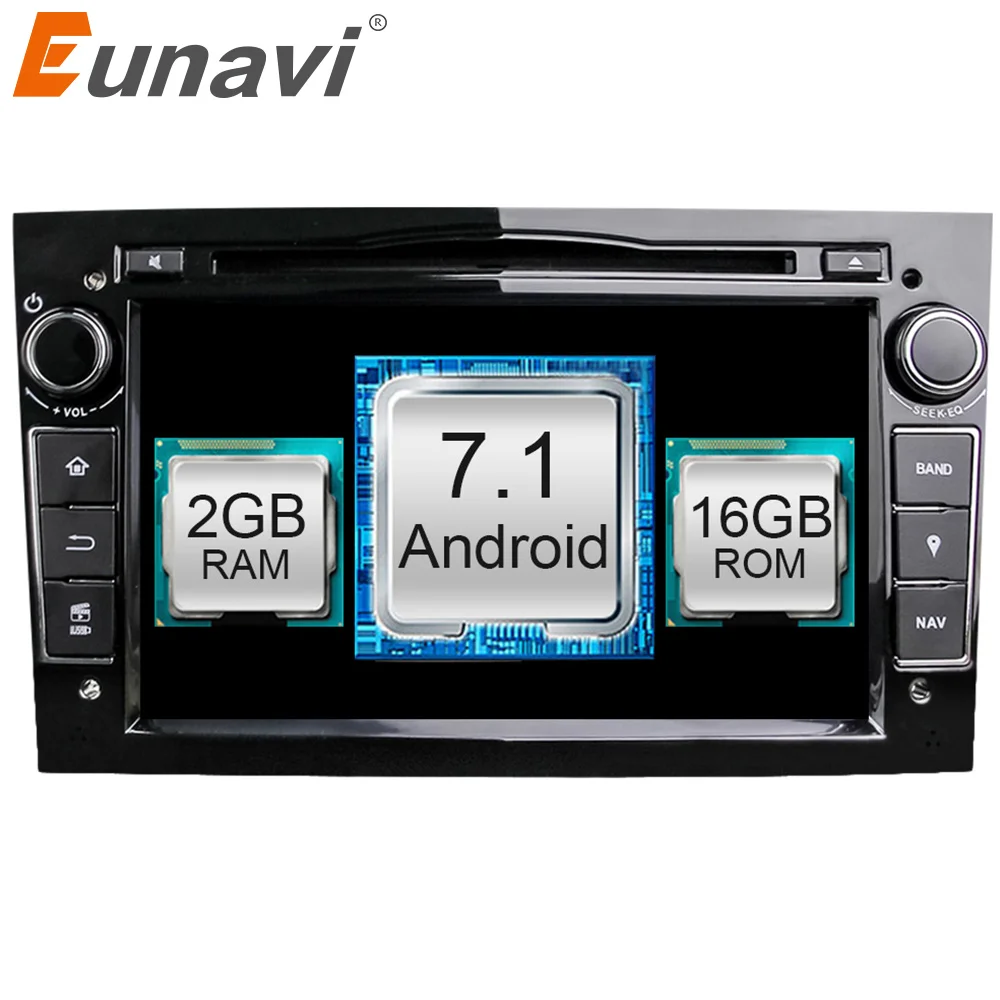 Eunavi Quad Core Android 7 1 2 din Car DVD Stereo for Vauxhall Opel Astra H