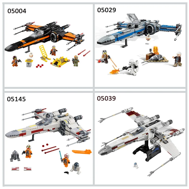 

LEPIN 05004 05029 05039 05145 Compatible LegoINGlys 75102 75149 10240 75218 Star Wars X Wing Fighter Blocks Bricks Toys