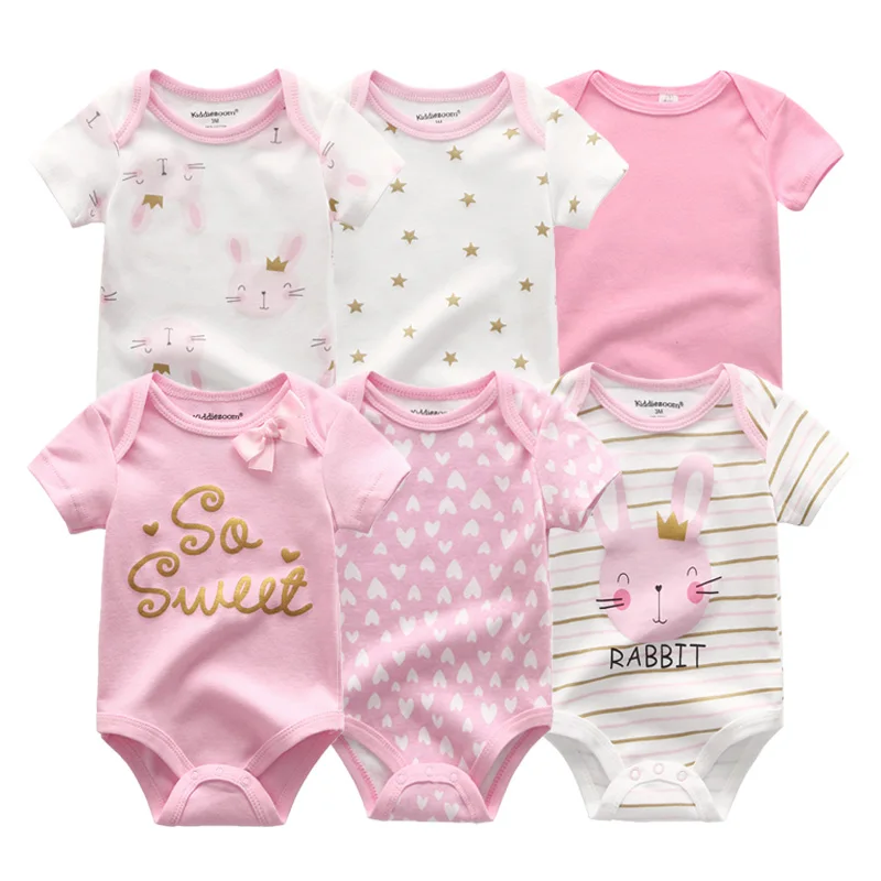 6 шт./лот платье для новорожденной хлопок 0-12 м одежда для маленьких мальчиков Roupa de bebes одежда для маленьких девочек одежда для малышей с единорогом