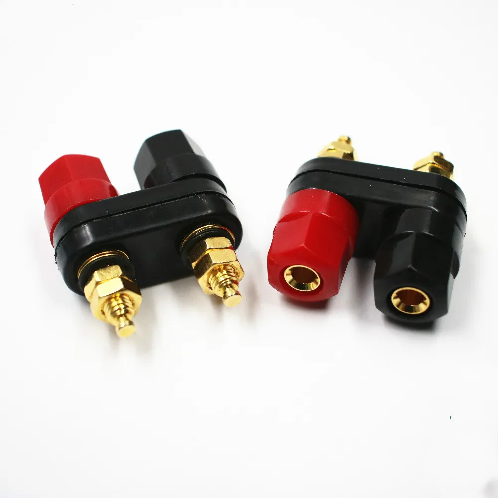 

1pcs Selling Quality Banana plugs Couple Terminals Red Black Connector Amplifier Terminal Binding Post Banana Speaker Plug Jack