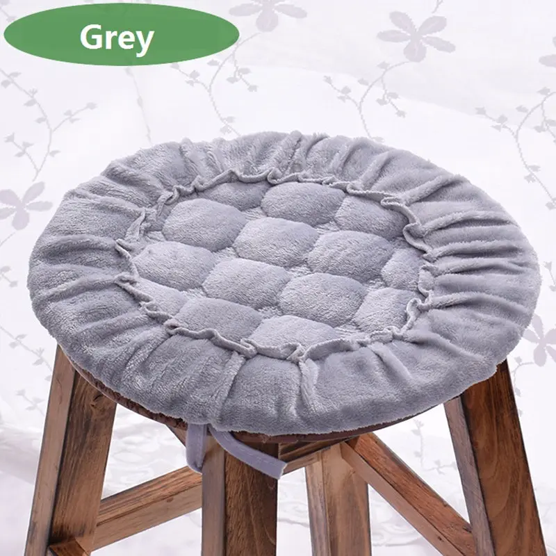 Us 5 85 35 Off Round Seat Cushion Farley Velvet Warm Pat Bar Chair Cushion Thick Soft Pat Home Decorative Solid Color Sofa Buttock Seat Cushion In