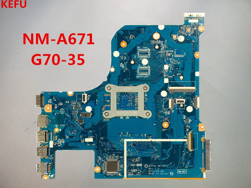 KEFU CG70A NM-A671 материнская плата для ноутбука lenovo G70-35 материнская плата с процессором материнская плата протестирована работа