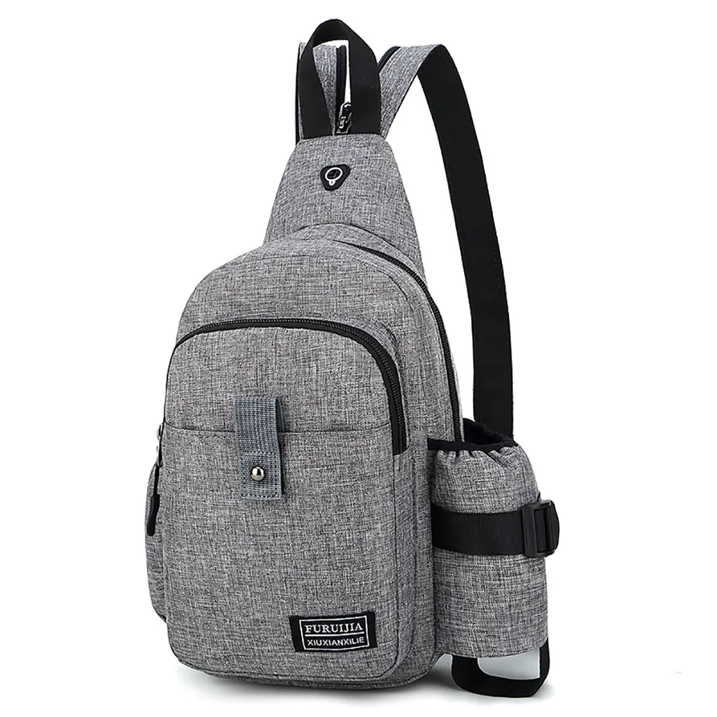 

Fanny Waist Bag Men Casual Oxford Cloth Chest Bags Outdoor Sports Zipper Shoulder Bags Travel Beach Belt Bag bolsas pp
