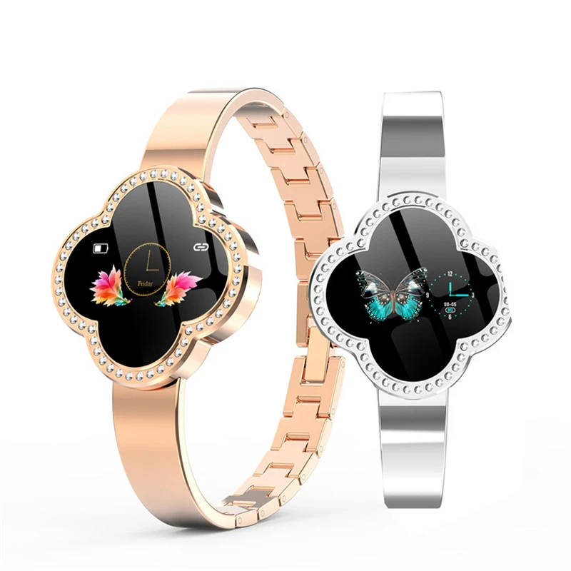 

Women Flower Smart Watch Different UI Remote Camera Blood Pressure Monitor Activity Tracker Waterproof Band Birthday Gift Watch