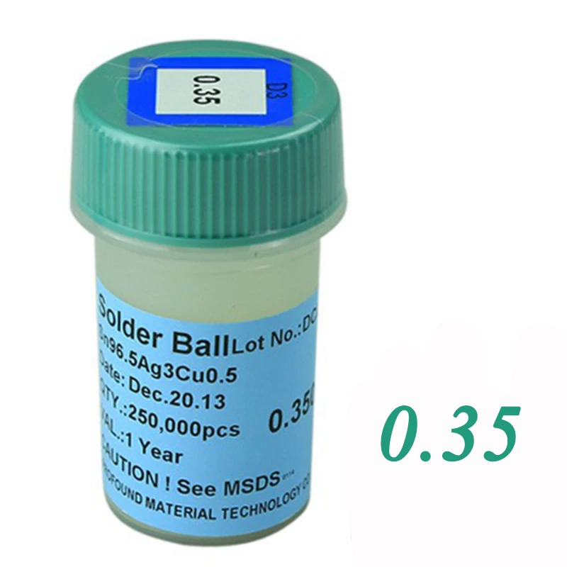 0.35mm lead free 250k BGA reballing soldering balls solder balls