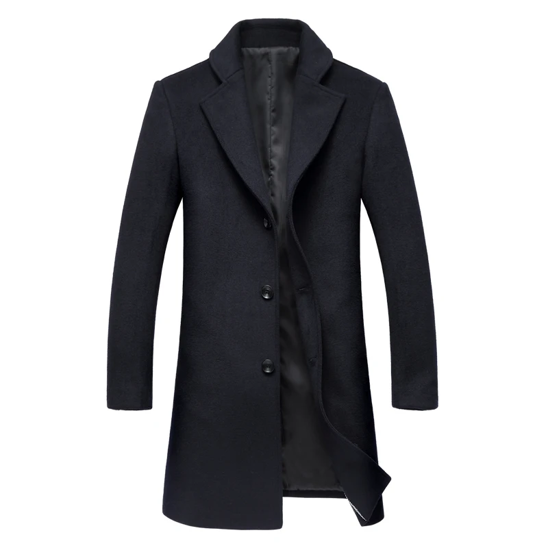 UHLRICHBWER Men Wool Jackets Fall Winter Brand Men Wool