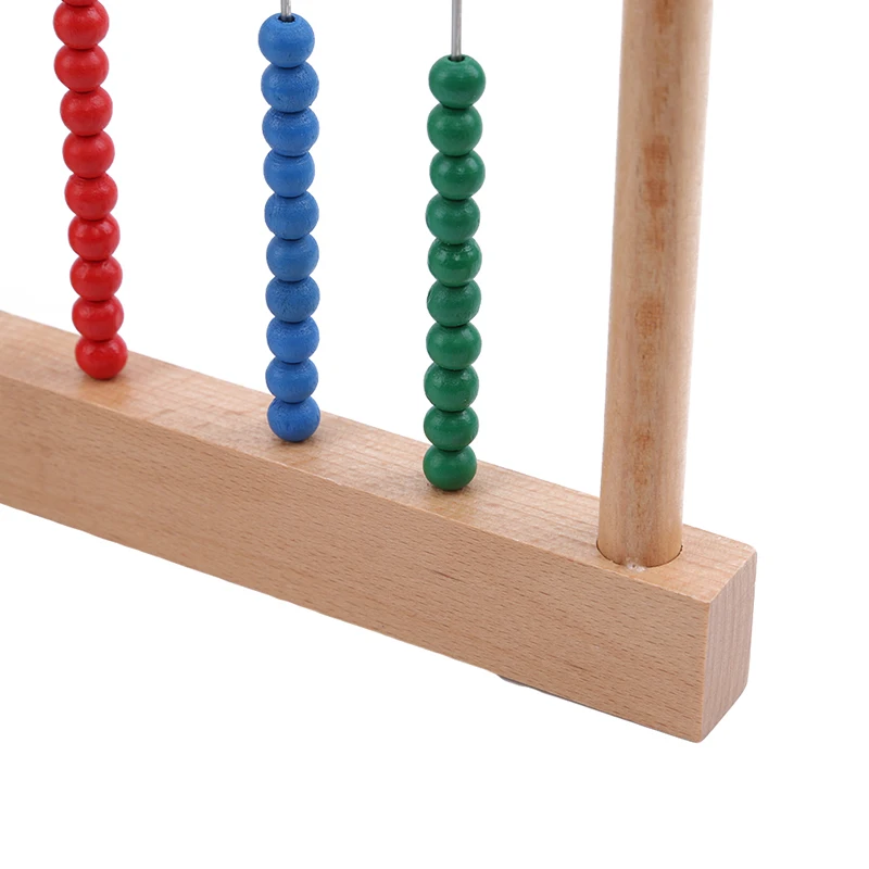 Детские Бусы игрушечные счеты деревянный Монтессори математика игрушка вычисления стойки Cent десять сотни тысяч Бисер для игр для детей