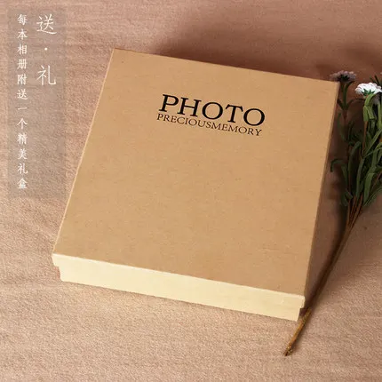 Кожаная Подарочная коробка вставки фотоальбом альбом Большой 6 160 подарок на день рождения ребенка lockbutton подарочная коробка