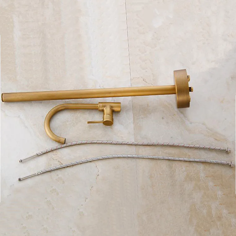 Смеситель для ванны Античный цвет напольный отдельно стоящий кран для ванной Душевой набор ванна Наполнитель Смеситель кран для ванной HK-8660