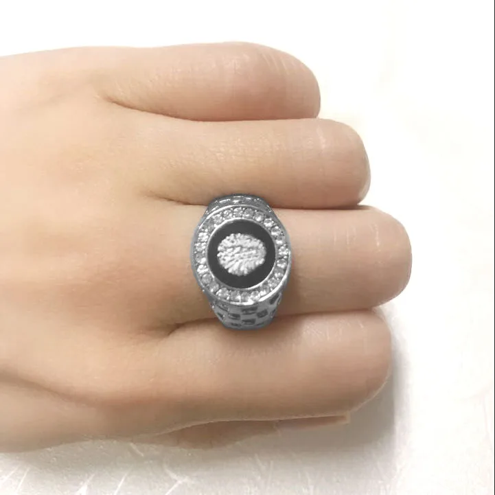 style2-silver Новое модное роскошное Золотое и Серебряное классическое винтажное мужское кольцо Мужские кольца на палец для мужчин wo мужские свадебные вечерние Size7-12 - Цвет основного камня: style2-silver
