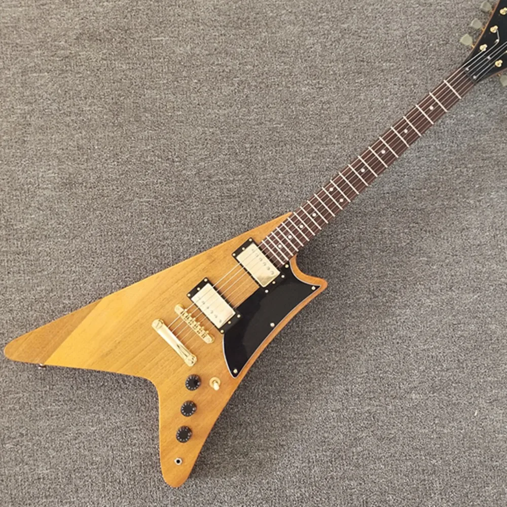 

Top Quality 6 Strings Moderne Guitarr,Natural Color Guitar,Golden Hardware,Free Shipping