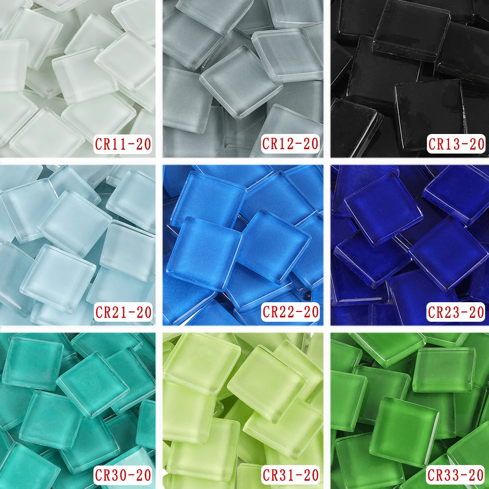200 г/50 шт 20X20 мм квадратная Кристаллизованная мозаичная плитка смешанный цвет DIY