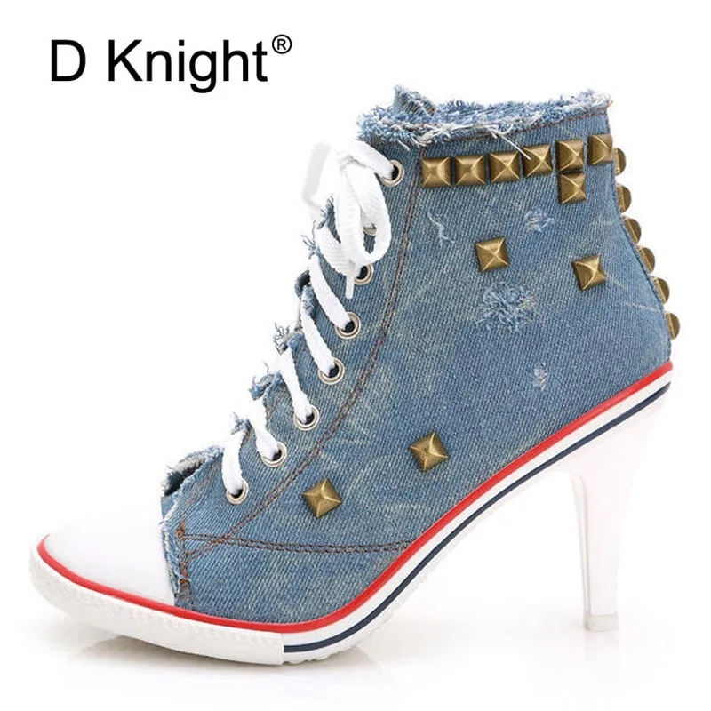 2018 Winter Women Ankle Boots New Autumn Rivet High Heel Shoes Woman Sexy Pointed Toe High Heels Big Size 40 Lace Up Boots Girls (7)