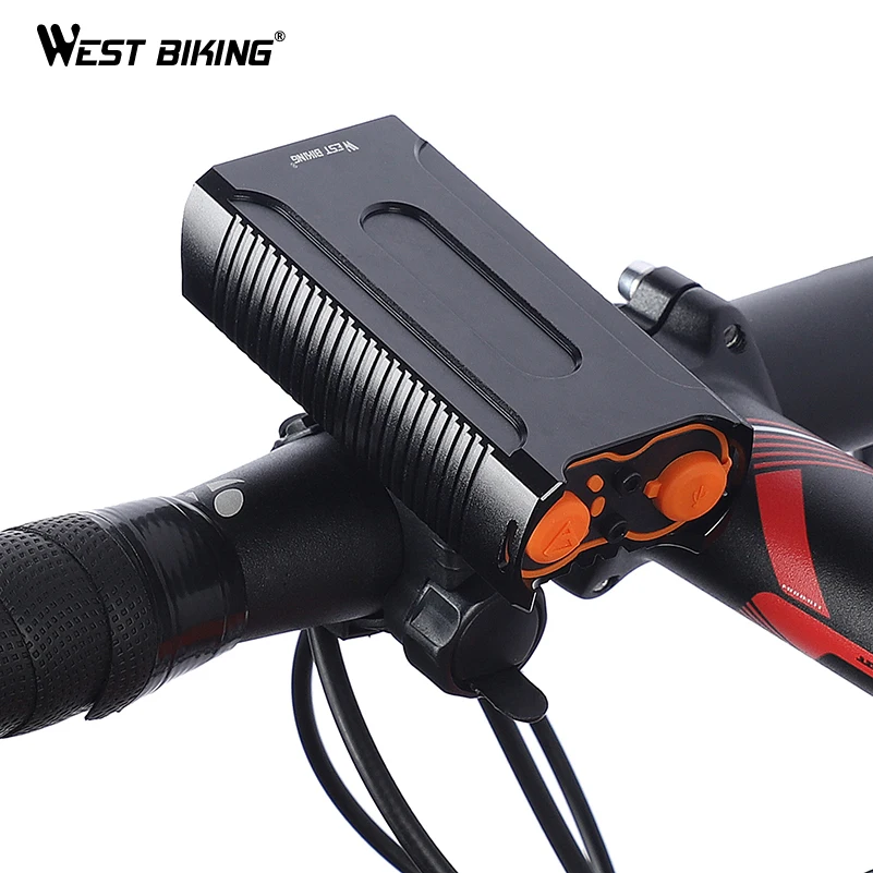 WEST BIKING MAX 2400LM велосипедный светильник usb зарядка 2 T6 светодиодный передний Фонарь велосипедный головной светильник IP-65 водонепроницаемый задний светильник велосипедные фары