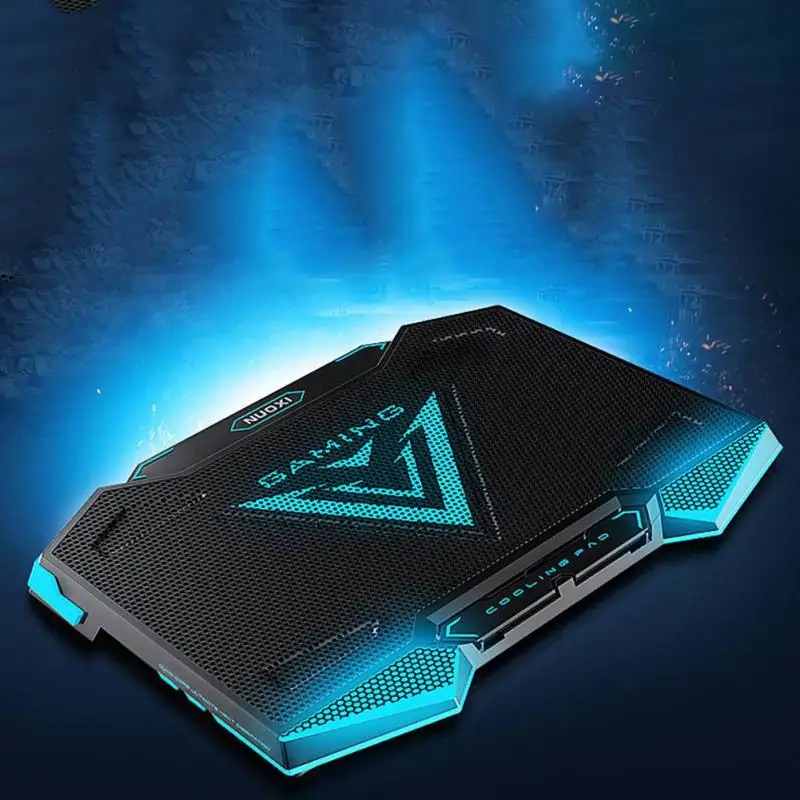 

Laptop Cooler Pad With 5 Cooling fans 2 USB Port Back Light Stand Speed +/- Adjustable for 15.6 17.3 18 19 inch Notebook Gaming