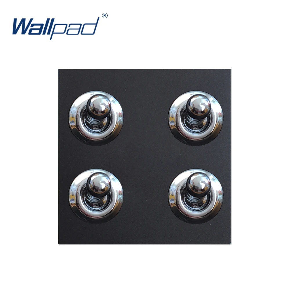 

Wallpad 4 Gang 2 Way Toggle Button Light ON OFF Switch Function Key For Moduler only 55*55mm