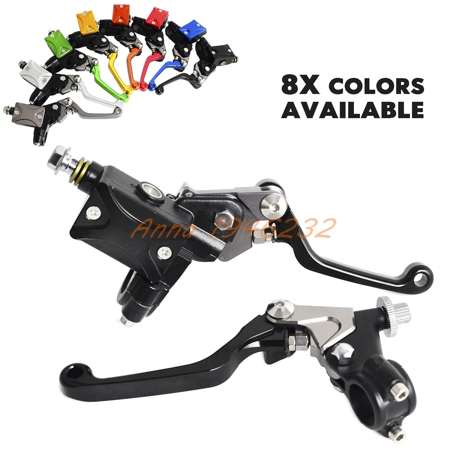 Motorcycle 7/8"Hydraulic Brake & Cable Clutch Lever Set Assembly For