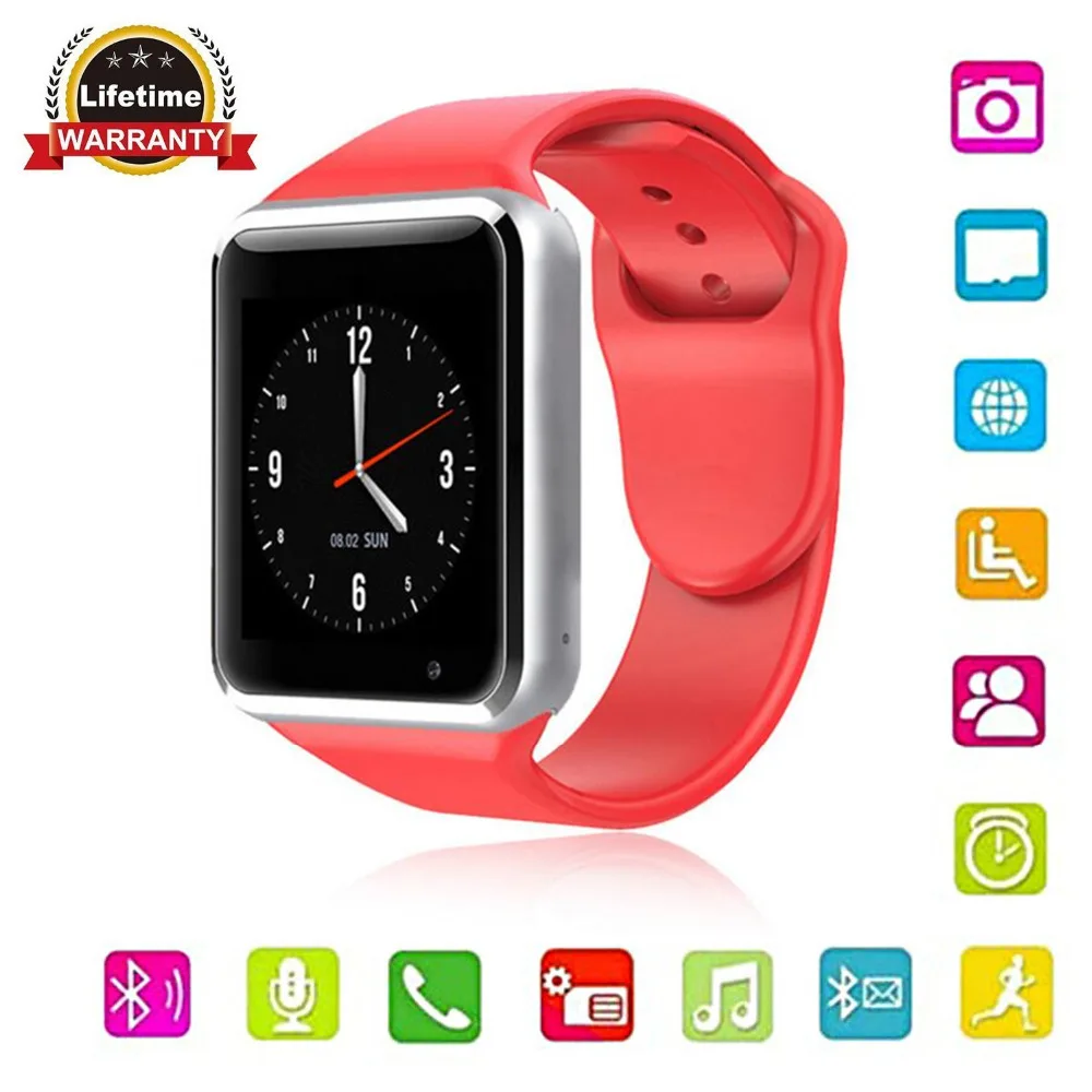GONOKER наручные часы Bluetooth Смарт с пассометром камера SIM карта Smartwatch для Android телефон
