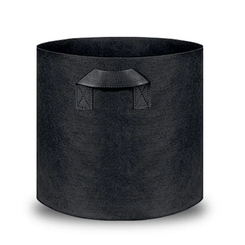 Black Садовые мешки для растений/6-Packs 5 галлонов мешки для выращивания/аэрации ткани горшки/ручки(черный - Цвет: Black