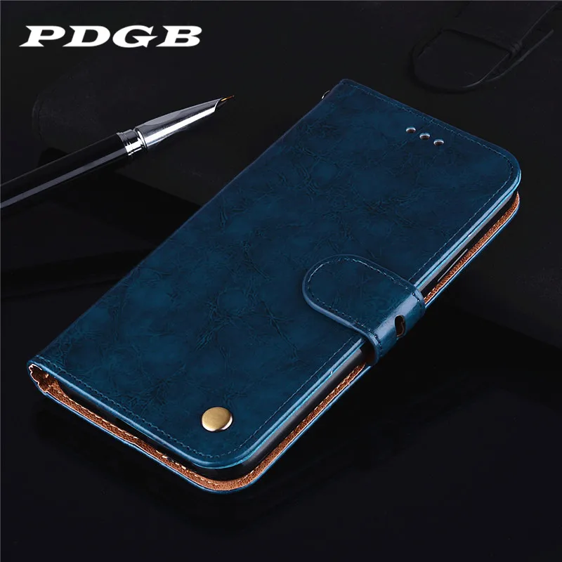 Кожаный чехол бумажник PDGB для Xiaomi Redmi Go Note 7 / Note7 Pro искусственная кожа винтажный