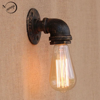 

E27 loft Retro metal Water pipe vintage wall lamp with edison/led bulb lights for bar hallway bedroom living room