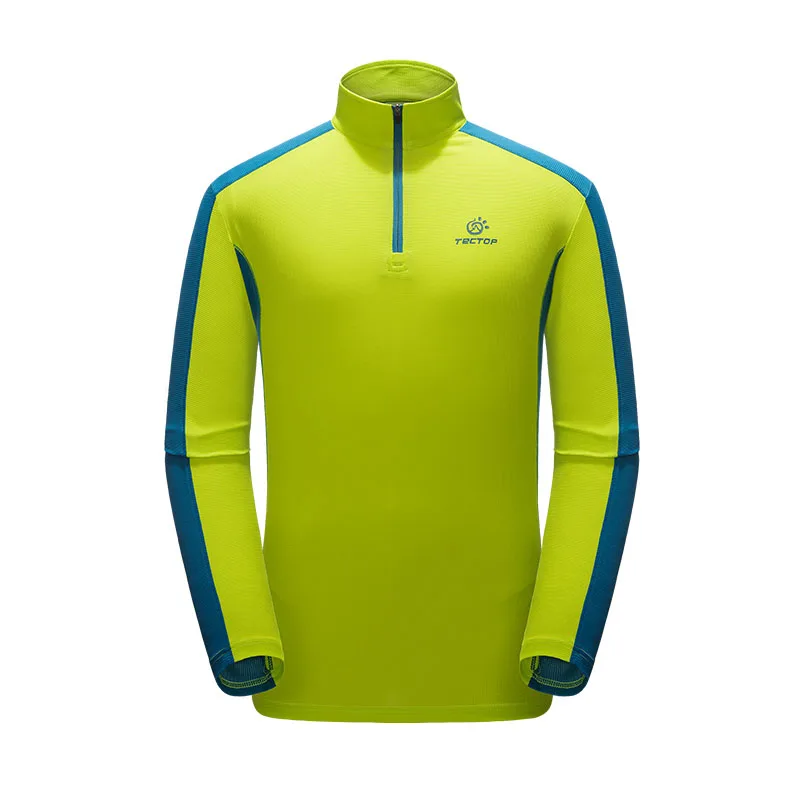 Новинка, хит, быстросохнущая походная футболка Coolmax, высокое качество, открытая рыболовная рубашка, Мужская дышащая спортивная одежда, быстросохнущая одежда - Цвет: Green