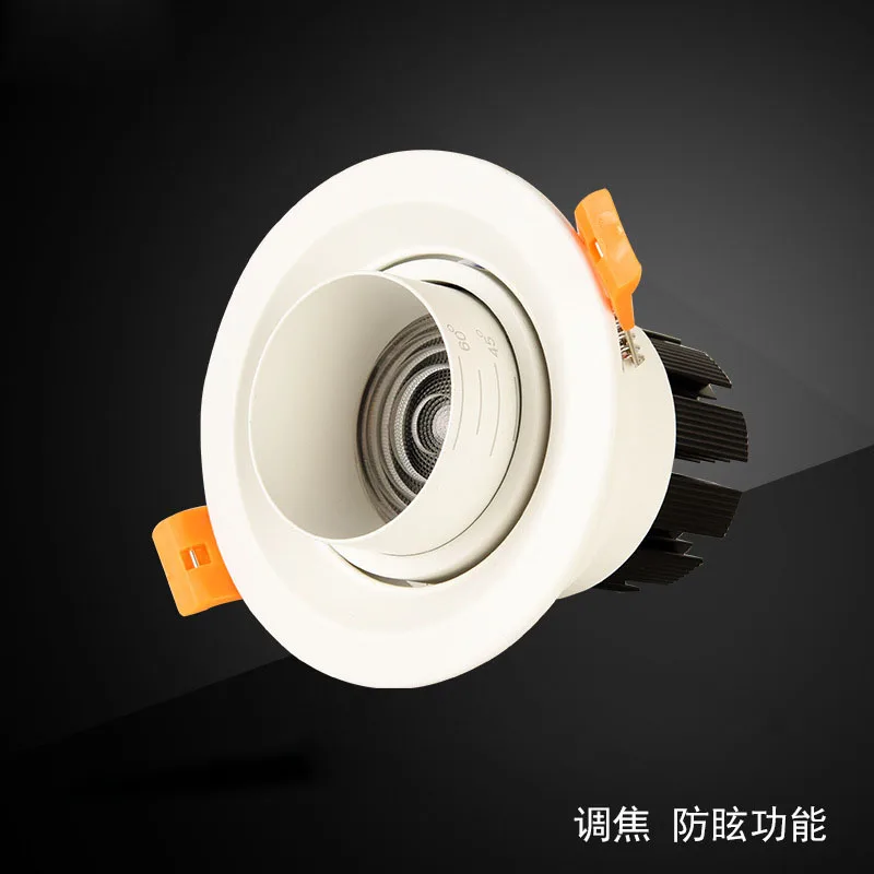 

7w 10w 15w 20w 30w Spot light AC85-265V Embedded Dimmable 15/45/60 Degree Zoom Focusing LED COB Downlight