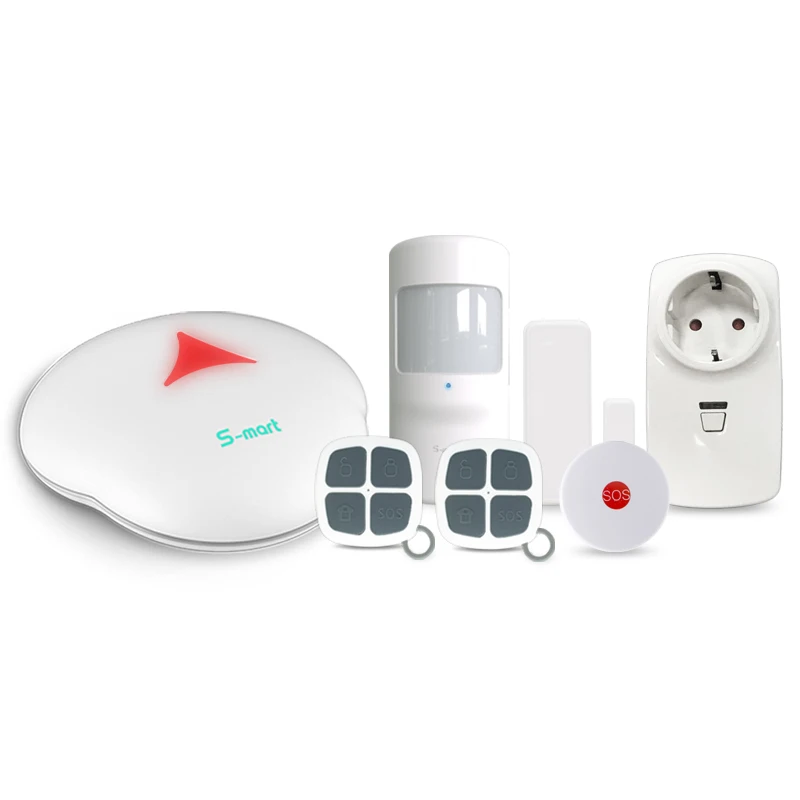 

433mhz WiFi home wireless security alarm system & smart home WiFi PSTN security anti-burglar alarm system with smart socket