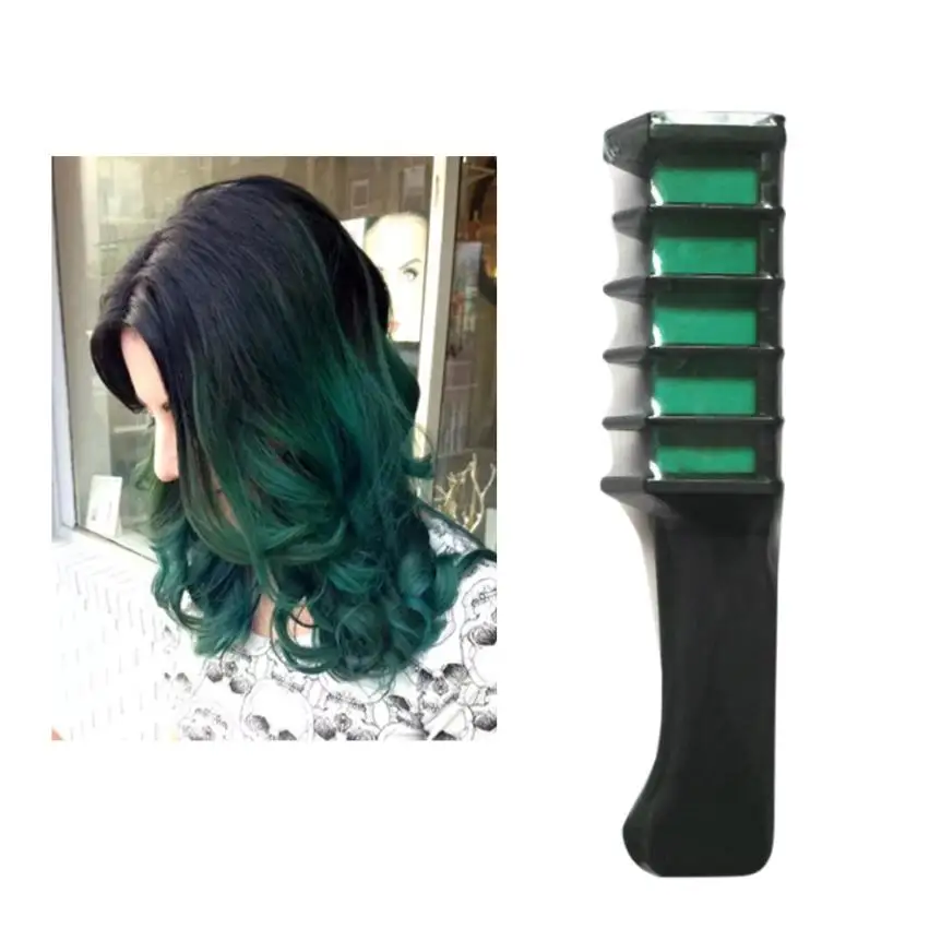 

Popular Permanent Disposable Hair Color Chalk Powder With Comb High Quality Temporary Blue Hair Mascara Multicolor Beauty Girl