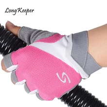 Длинные Хранитель Для мужчин Для женщин для тренировки, бодибилдинга перчатки противоскользящие дышащие женские перчатки на пол пальца женские перчатки, перчатки для занятий фитнесом