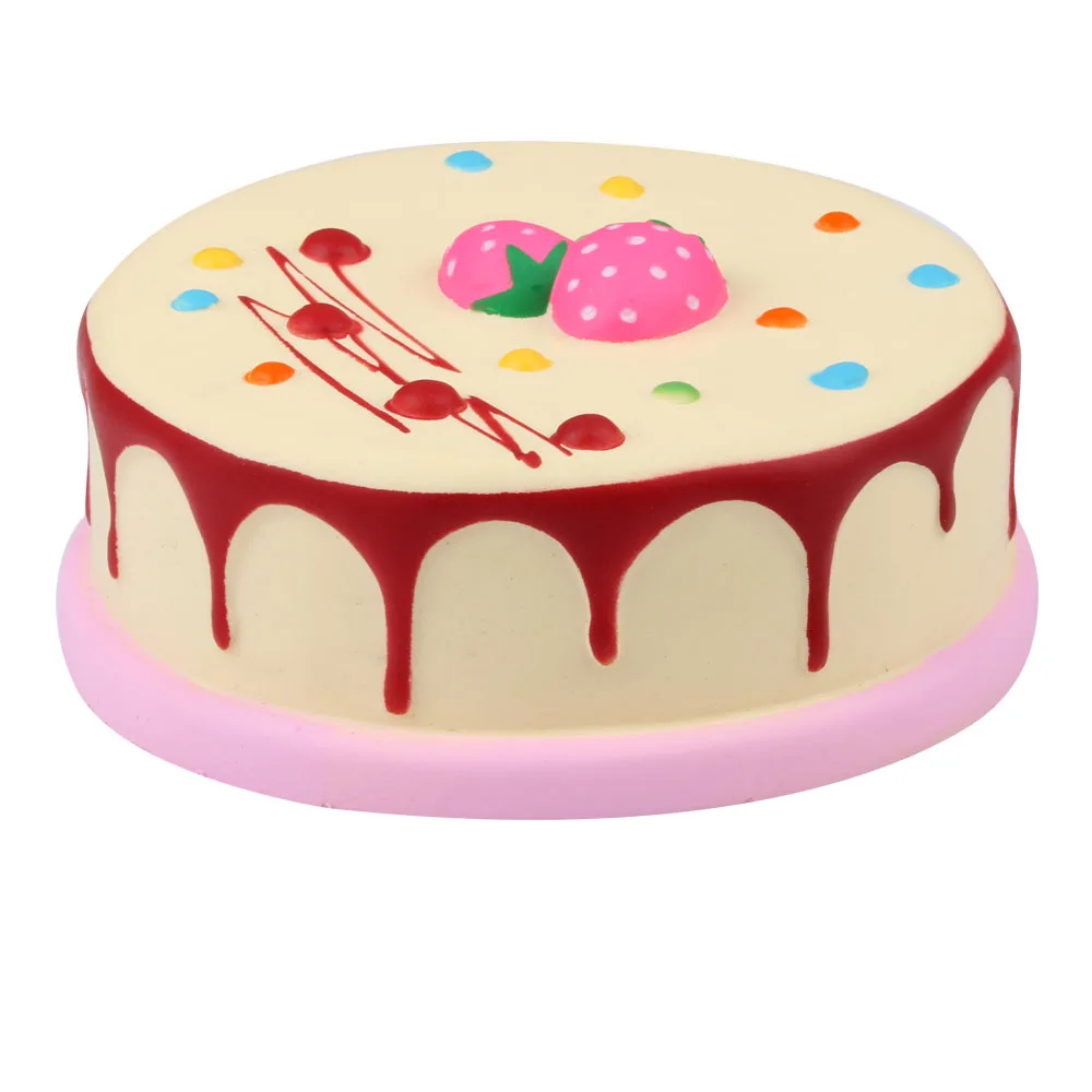 2018 Новый Каваи мягкими Jumbo клубничный торт замедлить рост уменьшить Давление стресса дети Squeeze игрушка в подарок для детей