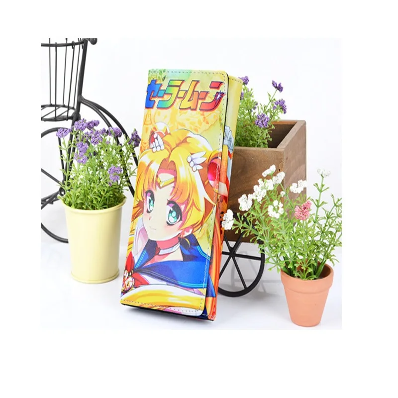 

Anime Sailor Moon Cosplay Long PU Wallet Cartoon Printing Card Holder Coin Purse Money Bags Gift For Girl