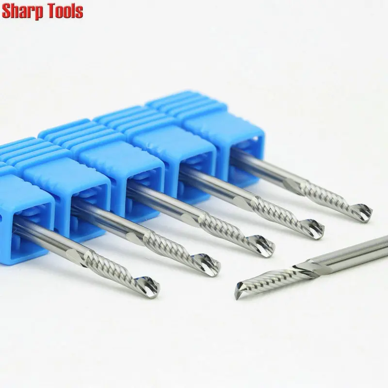 one flute end mill carbide router bits for wood cnc milling cutter set_1