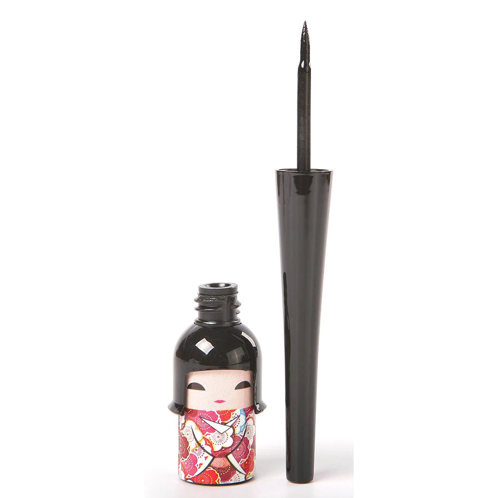 2X Cute Japanese Doll Waterproof Black Liquid Eyeliner Pen Makeup