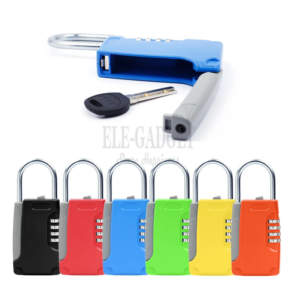 Meilleur Nouveau Mini Clé Coffre fort Caché Organisateur 4 Mot De Passe Numérique Serrure Maison Villa de Caravane de Voiture De Rechange Clés Boîte De Rangement expédition de baisse