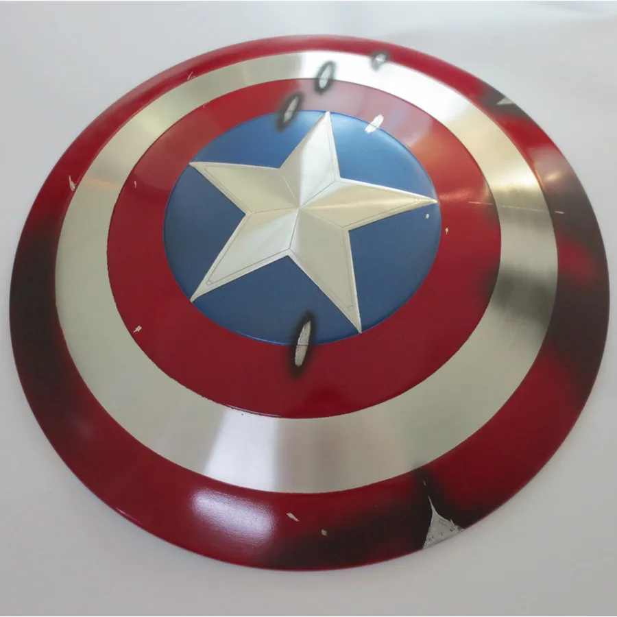 

Avengers Endgame Full Alloy Metal 1/1 1:1 Captain America Shield Battle Bullet Damage Replica Model Figure Cosplay