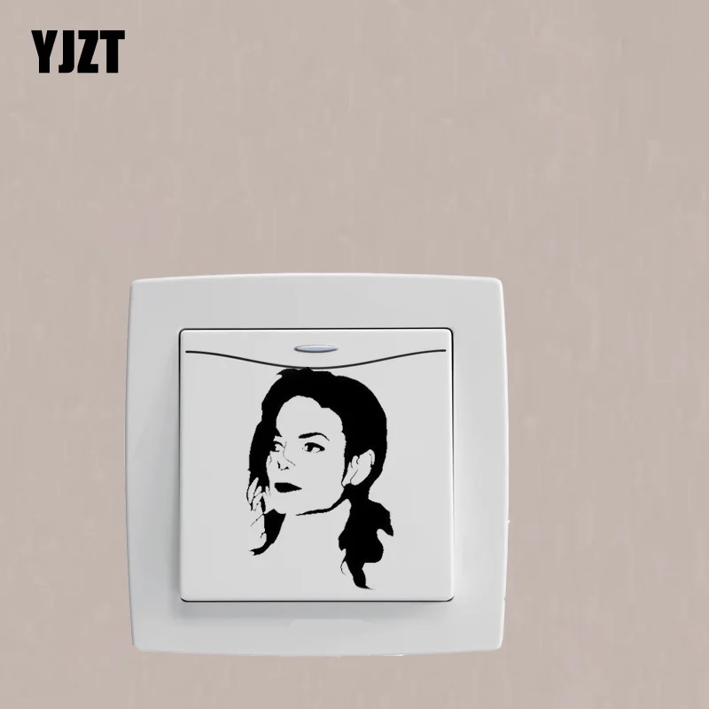 

Michael Jackson Wall Sticker Home Bedroom Switch Decal Black 7SS0072