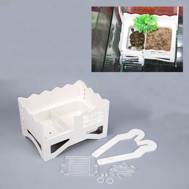 

aquarium hanging turtle house 15*21cm small turtle amusement park basking platform