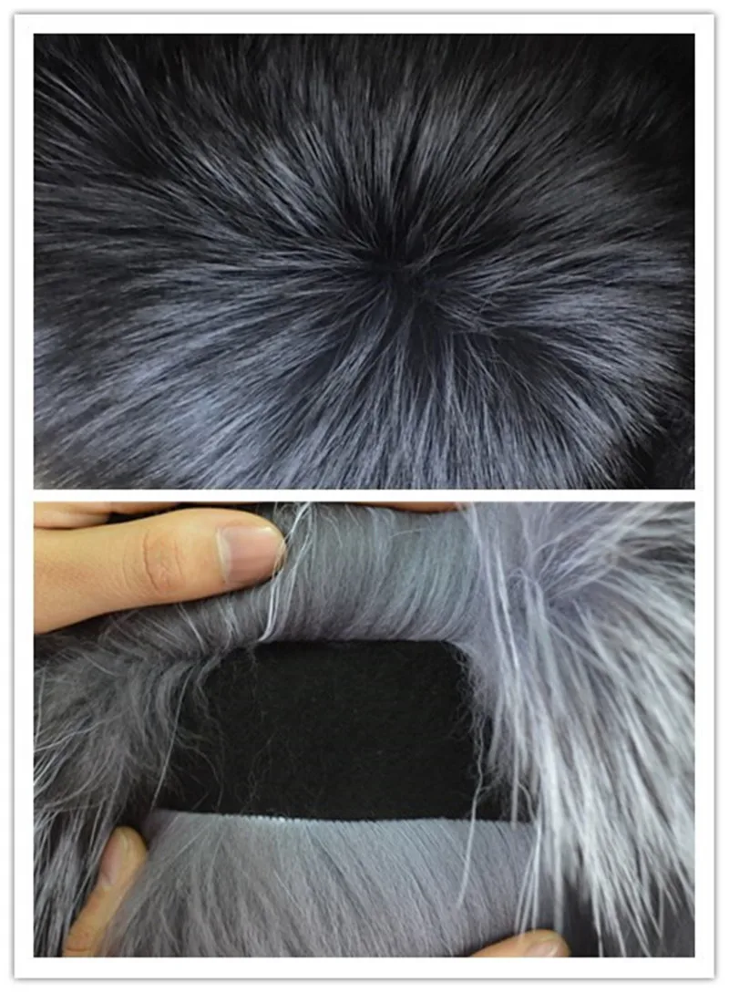 Perfect 2018 New Real Sliver Fox Fur Coat With O-Neck Collar Long Jacket Big Size For Women Down Fox Fur Coat From Natural Winter FC-044 20