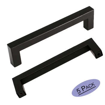 

Black Cabinet Handles Black Square Bar J10BK Hole Centers 3.75" 5" Kitchen Cabinet Handles Modern Drawer Pulls Drawer Handles