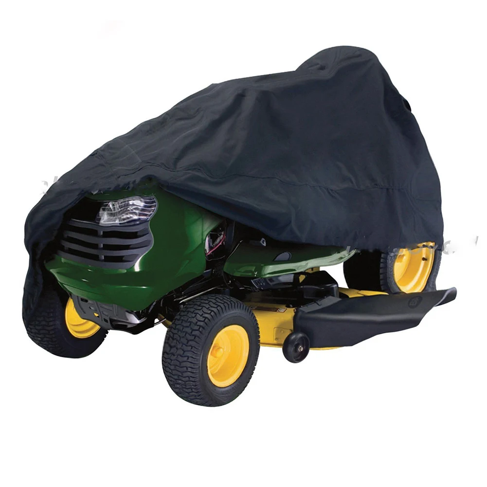 

DAVEVY Tractor Mower Cover Riding Mower Protect Case 210D Oxford Cloth Waterproof UV Resistant Garden Lawn Outdoor (L,Black)