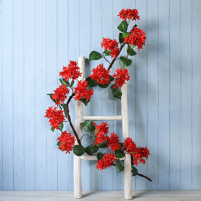 Xuanxiaotong сиреневые искусственные цветы лоза Магнолия цветок розы из ротанга для весны свадебная АРКА аксессуары подвесная настенная гирлянда