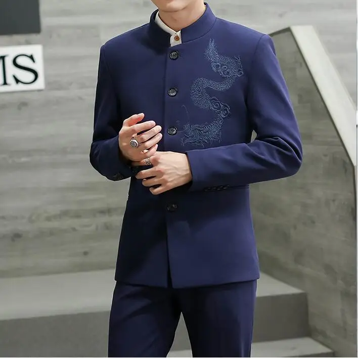 Sunwang Для мужчин s Slim Fit Пром Homme мужские костюмы Нарядные Костюмы для свадьбы