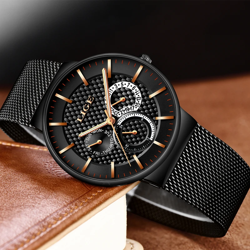 2018 New Watches Men Luxury Brand LIGE Chronograph Men Sports Watches Waterproof Full Steel Quartz Men's Watch Relogio Masculino