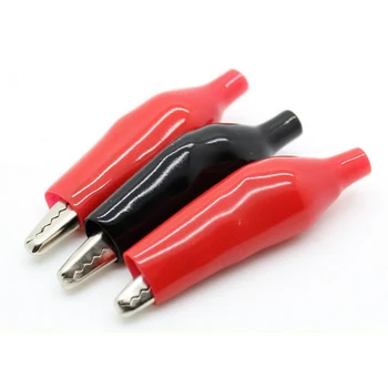 

Hot 20pcs 35MM Metal Alligator Clip G99 Crocodile Electrical Clamp Testing Probe Meter Black And Red Plastic Boot Sell At A Loss